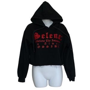 Selena Official Merchandise Crop Hoodie Sz S